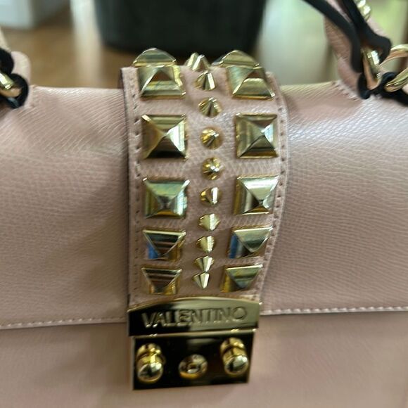 VALENTINO BY MARIO VALENTINO Cleo Palmellato Leather Top Handle Bag NEW + Duster - Picture 6 of 9